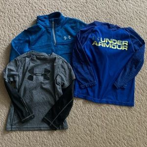 Lot of 3- Under Armour Boys Long Sleeve/Fleece